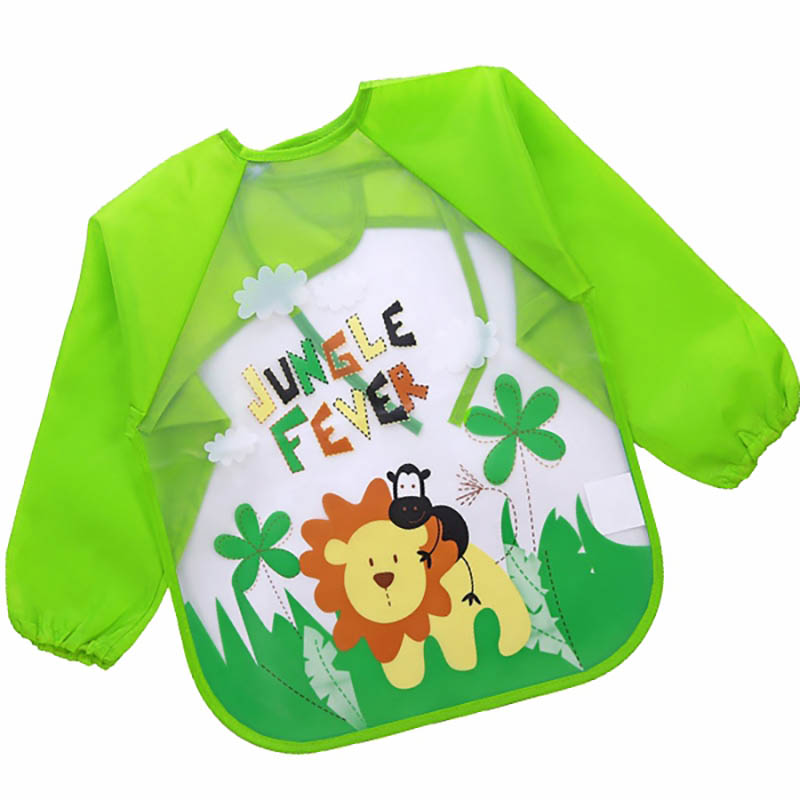 Mandil impermeable para niños 1-3 años | EVA + poliéster | Diseño jungla, fácil limpieza
